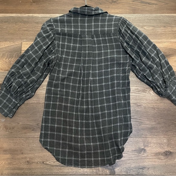 Something Navy flannel top - Picture 3 of 4